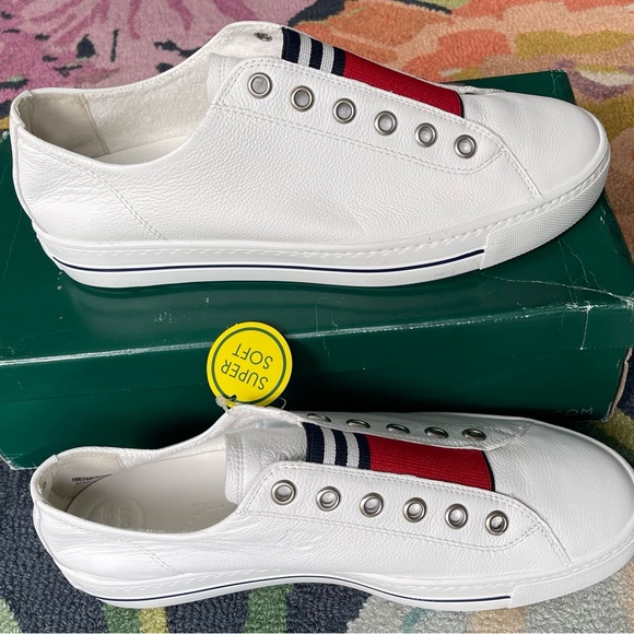 RARE, Paul Green Men’s White Leather Sneakers US Size 10.5 - Picture 2 of 16